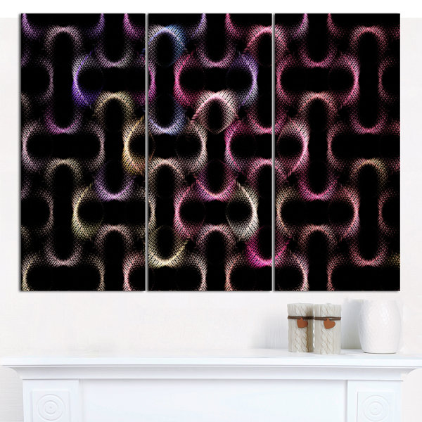 DesignArt Colorful Unusual Metal Grill On Canvas 3 Pieces Print | Wayfair